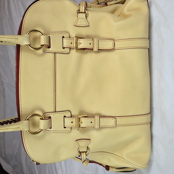 DOONEY & BOURKE NEW Large BONE Florentine Domed Buckle Satchel Handbag PURSE NWT - Picture 3 of 14